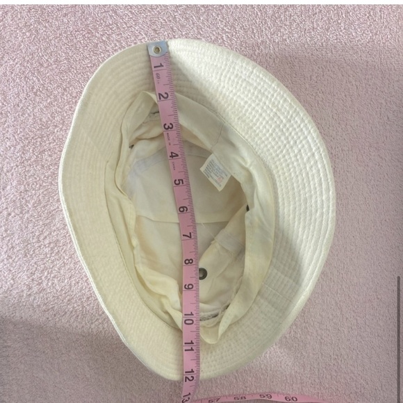 Vintage 90s Beige Cotton Bucket Hat - Picture 6 of 8